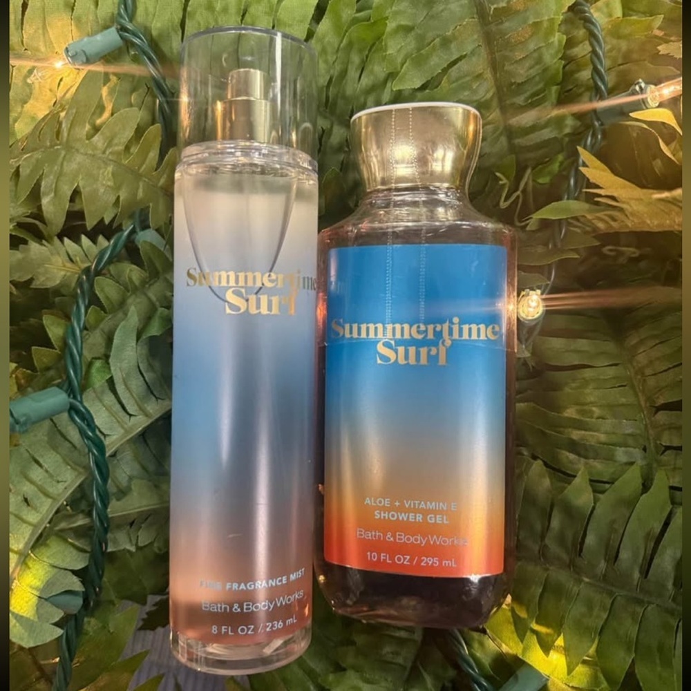Bath & Body Works SUMMERTIME SURF Fragrance Mist & Shower Gel Set NEW